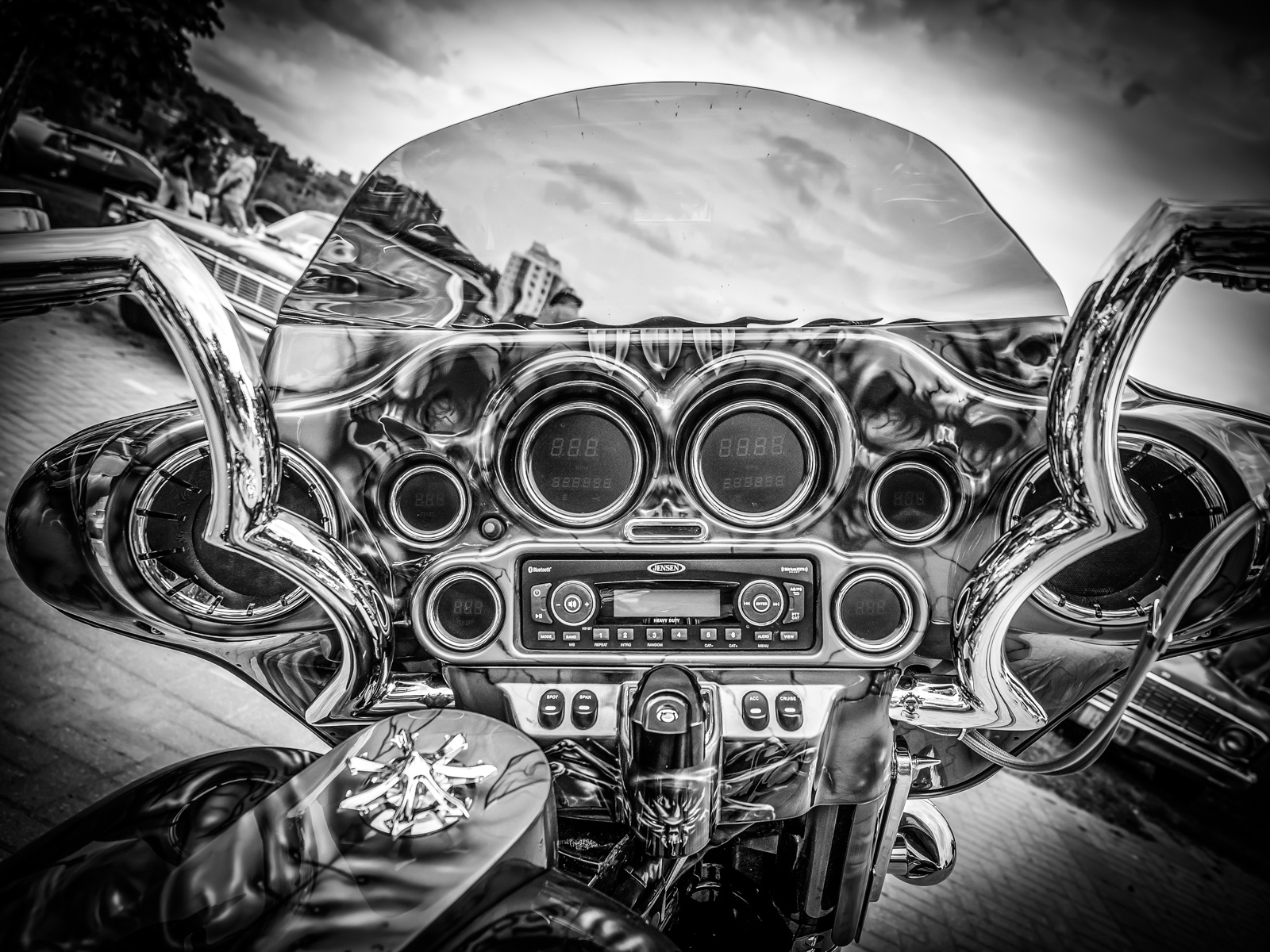 бэд бой... harley davidson olympus om-d em-1 12-40 black white monochrome