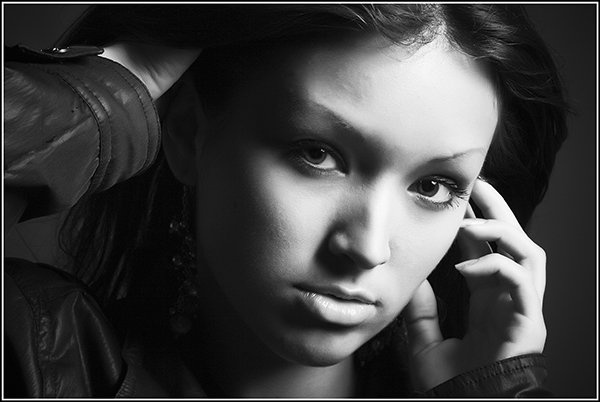 portret ч/б, Доменика,девушка,портрет,Басов