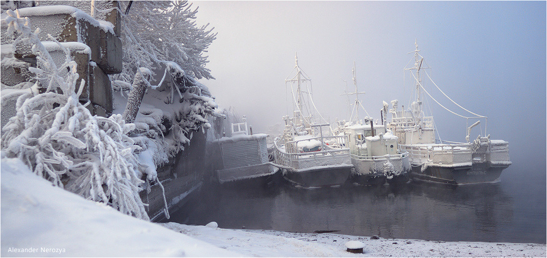 Греются набережная   енисей   сибирь   красноярск   мороз   -30   градусов   fotokvadrat.ru