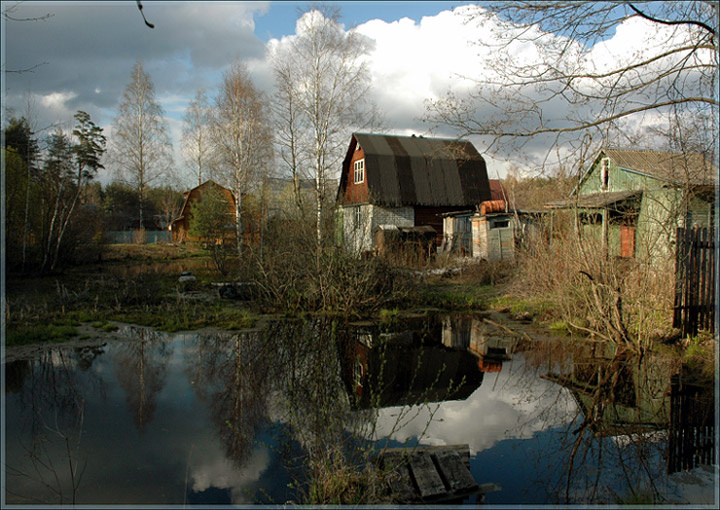 Дачные зарисовки Дача, озеро, весна