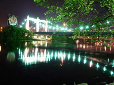 Mississippi River river night bridge