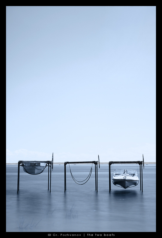 Две лодки Two boats IR infrared