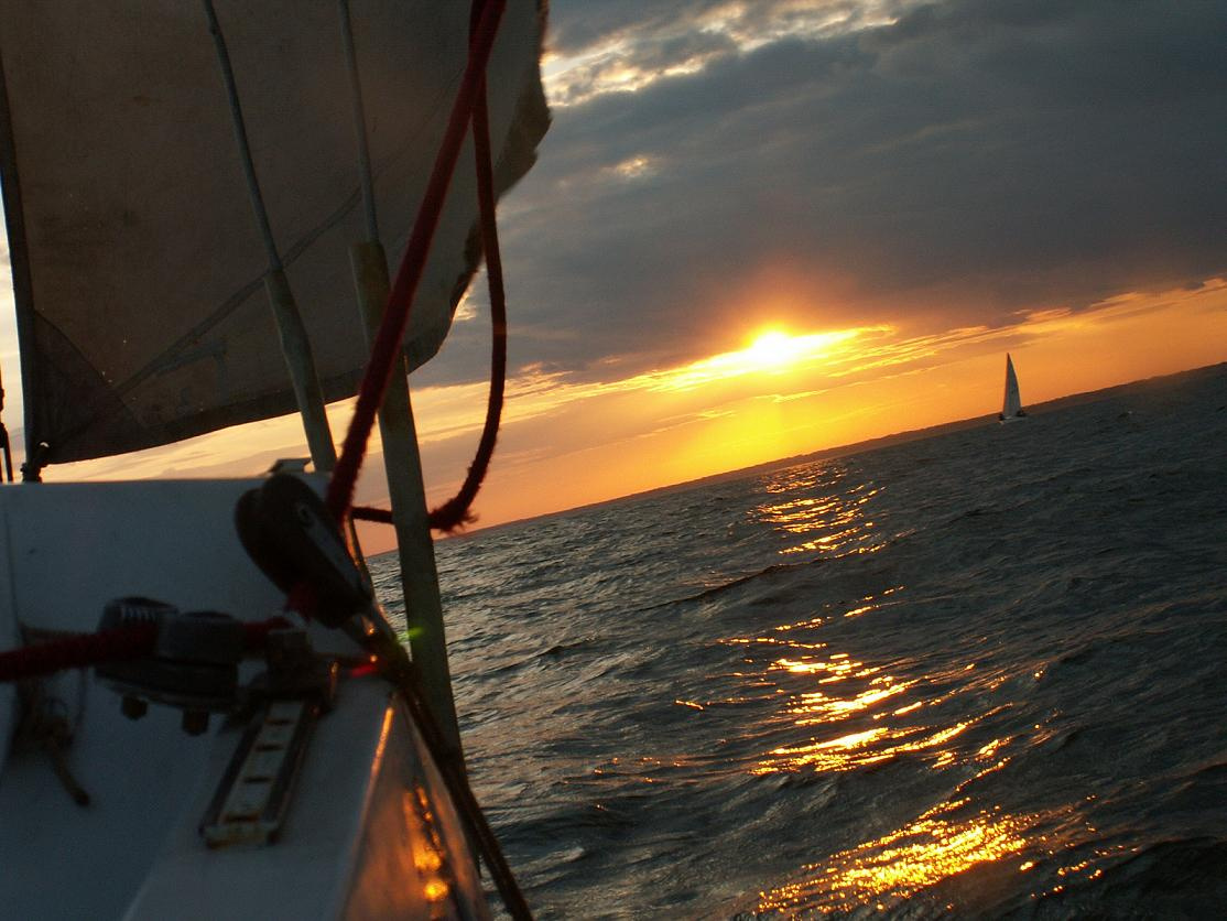 закат на обском море закат яхта море