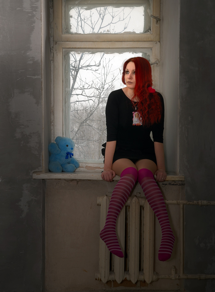Am Fenster № 2 Am Fenster Окно Мишка Зима Грусть Тверь