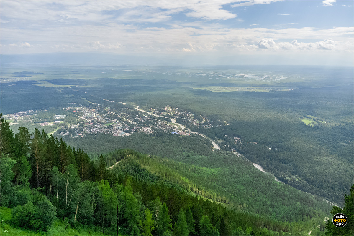 *** посёлок Аршан с высоты фото горы