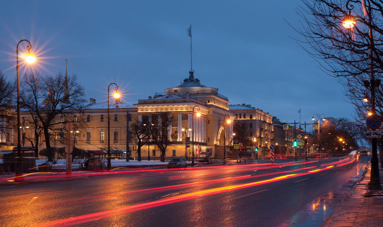 Ночное движение Petersburg