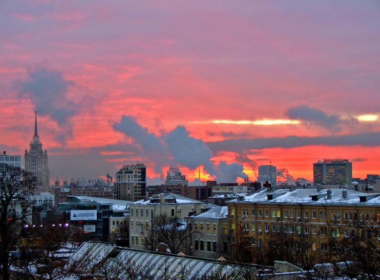 московские закаты II закат город морозы