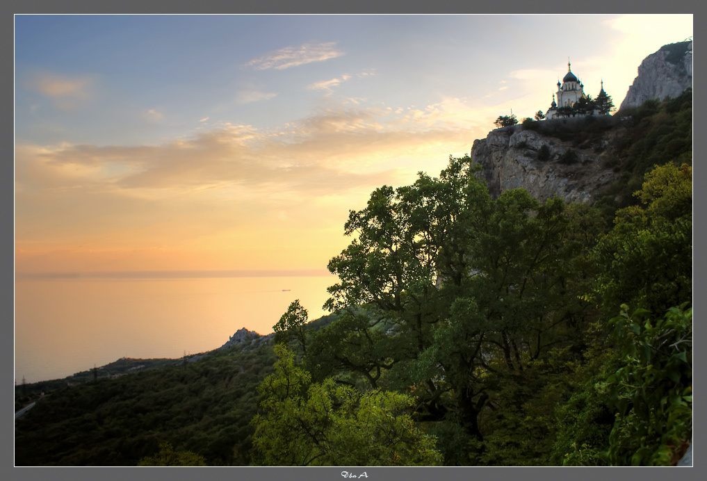 КРЫМСКИЕ ЗАКАТЫ - Форос Крым Форос закат море горы церковь