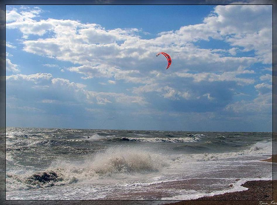Борьба со стихией... море шторм серфинг