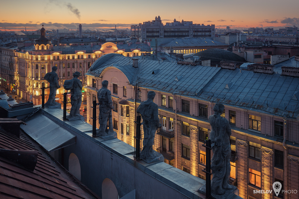 Хранители Петроградской стороны Санкт-Петербург Питер СПб Ленинград статуя статуи скульптуры
