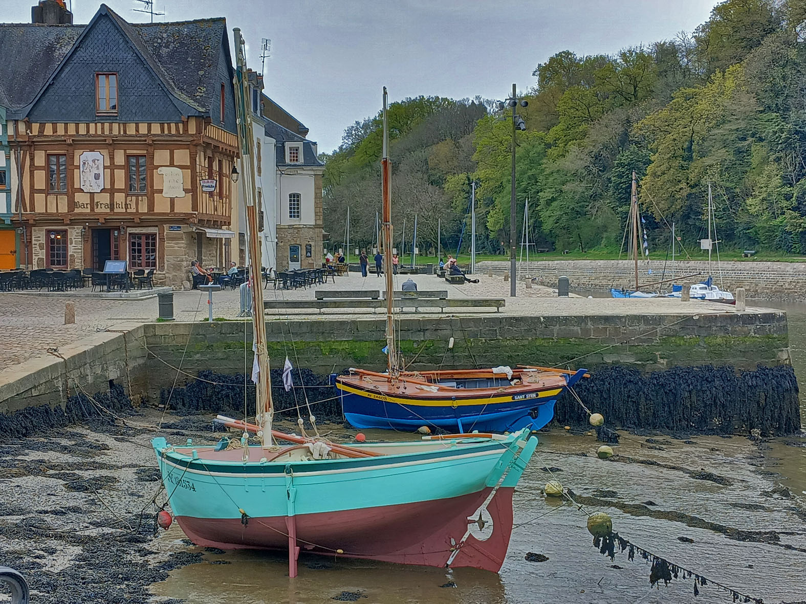 Порт Оре Оре Морбьян Бретань Auray Bretagne порт лодка