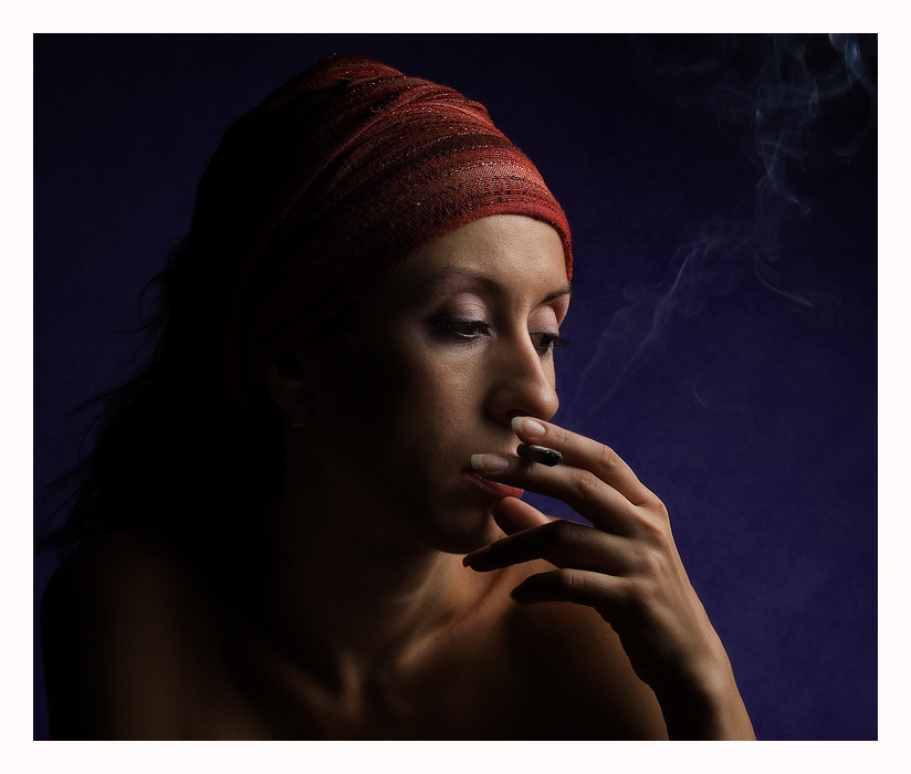 Arabic nights (turkish blue with cigarette) 