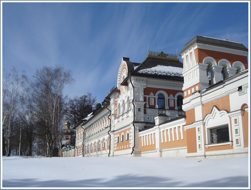 Загородная резиденция патриарха Русской православной церкви зима,солнце,мороз
