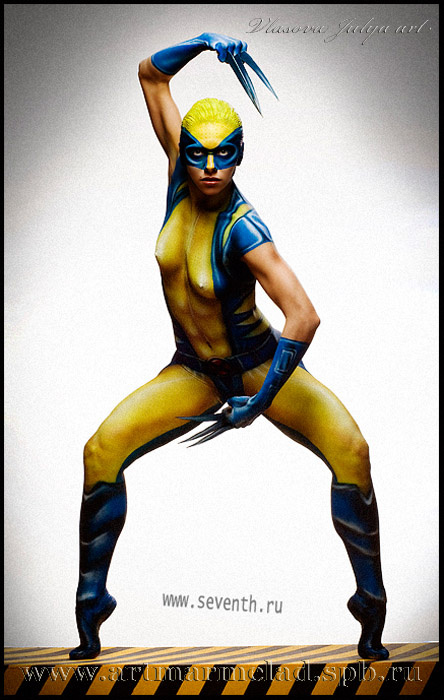 боди-арт супергерои боди-арт , Кеззин , Власова, body-painting ? vegthuthjb