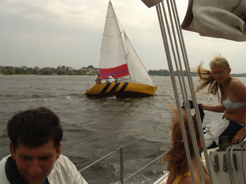 Яхта ОСА яхта, море, водохранилище, блок, шкот, веревка, палуба