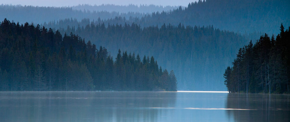 Dusk in Deep Blue озеро, сумрак