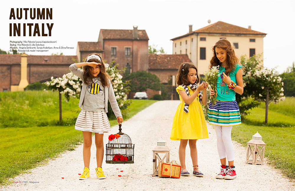 Autumn in Italy Welcome in Italy ! ;)! Commercial children photographer Vika Pobeda (www.vikapobeda.com) for Talented Models-Kids Magazine Producer & Style : Vika Pobeda & Julia Sokolova Models: Angela Senbiante, Sonya Arakelyan, Silvia Ferrazzi Сasting: Pobeda kids mode