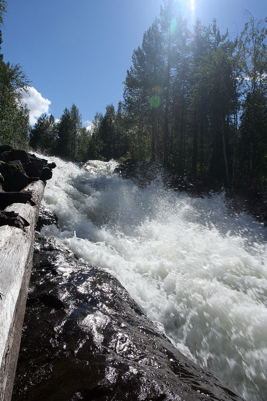 сила водной стихии винча, вода, водопад, небо, порог, река, солнце