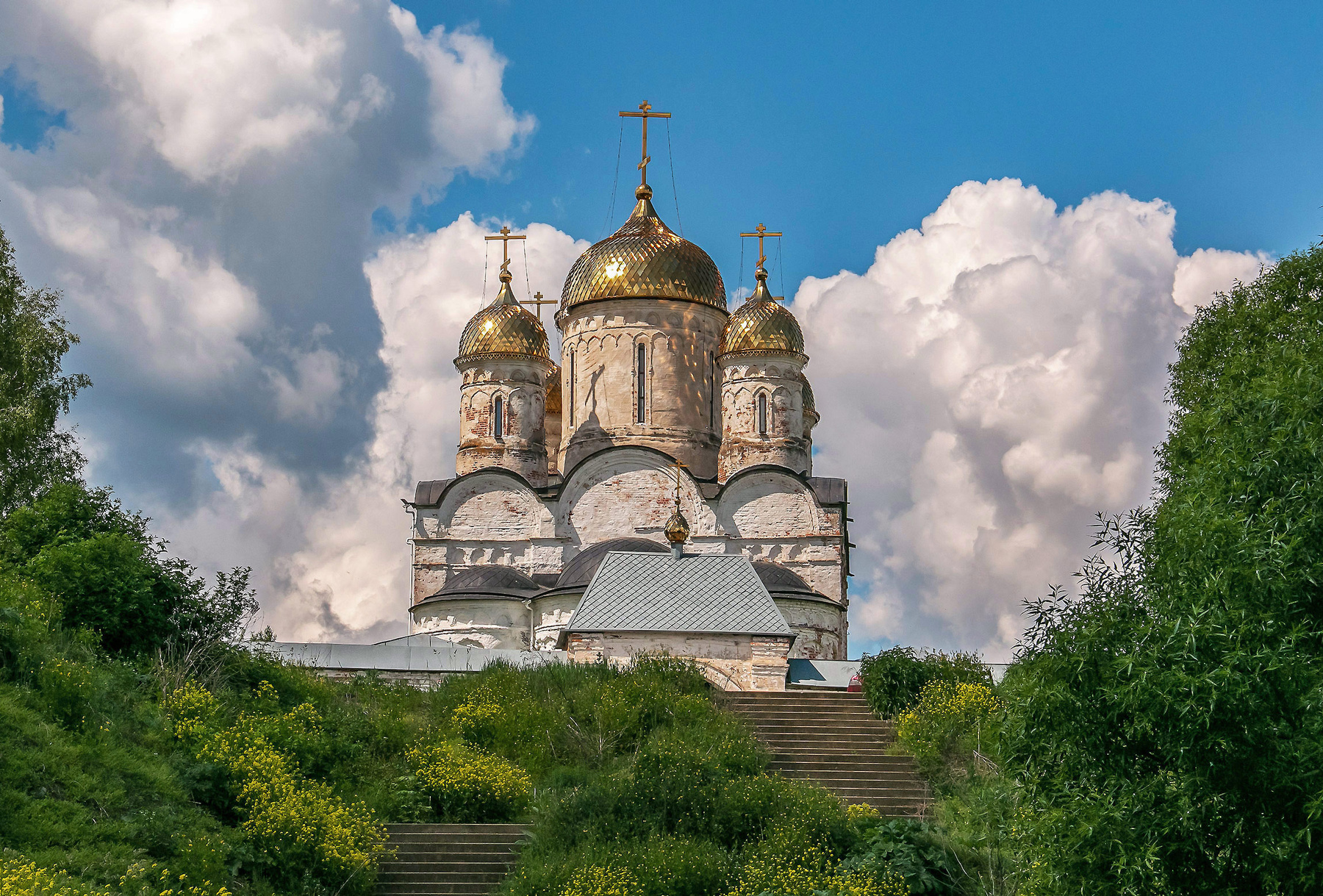 Собор Рождества Пресвятой Богородицы в Лужецком Ферапонтовом монастыре. путешествия архитектура храмы церкви монастыри
