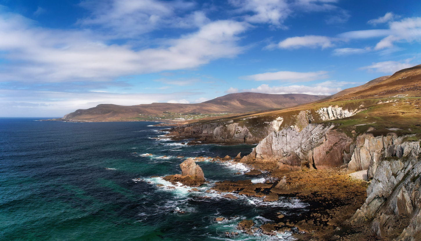 ...above epic cliffs... ireland nature outdoors scenic wild atlantic way ocean coast irish seascape cliffs rocks landscape mountains cloudscape picturesque awesome destination remote europe