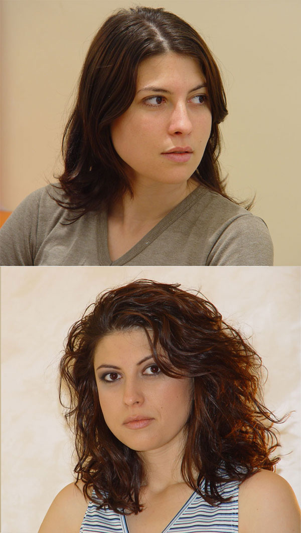 Before And After portret, woman, make-up