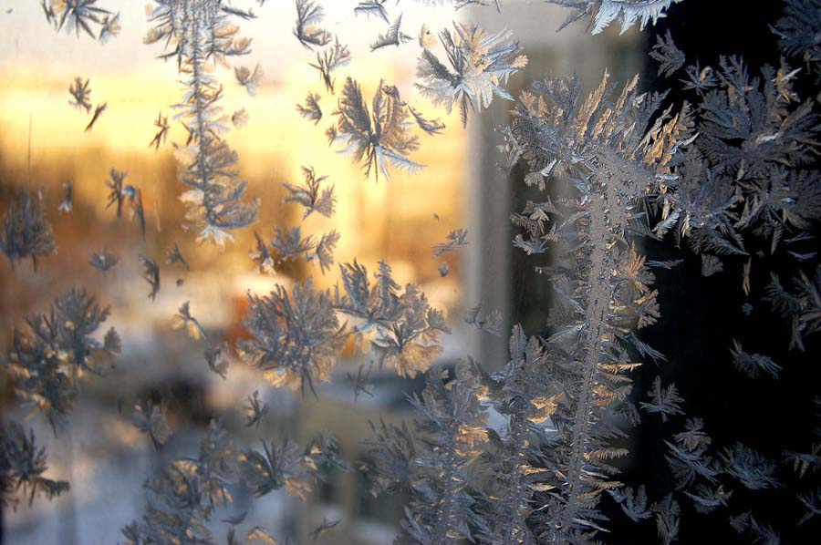 Pattern on the glass рисунок на стекле мороз зима