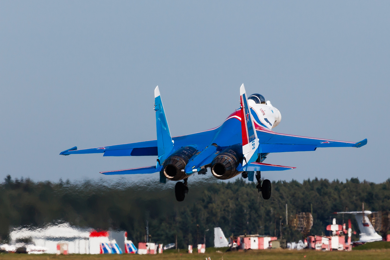 Посадка авиабаза Кубинка Су-35С посадка форум Армия 2021