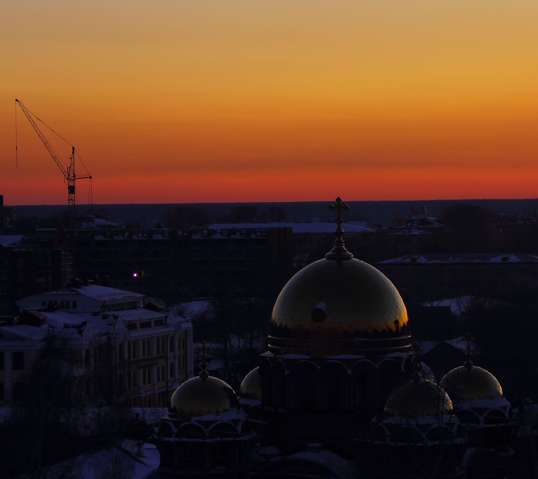 Вид ночного Томска. Tomsk love you