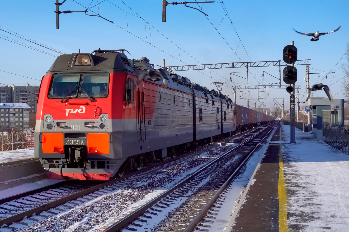 * * * * * railway железная дорога locomotive локомотив электровоз поезд train Russia Siberia Irkutsk Россия Сибирь Иркутск споттинг spotting