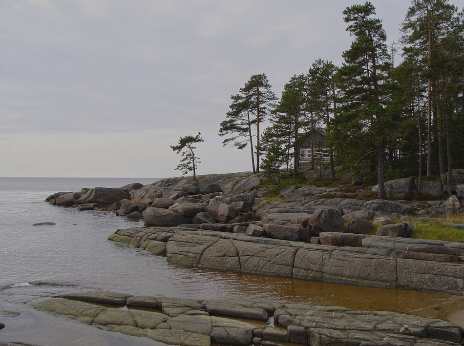 Домик рыбака Белое море,остров Кий
