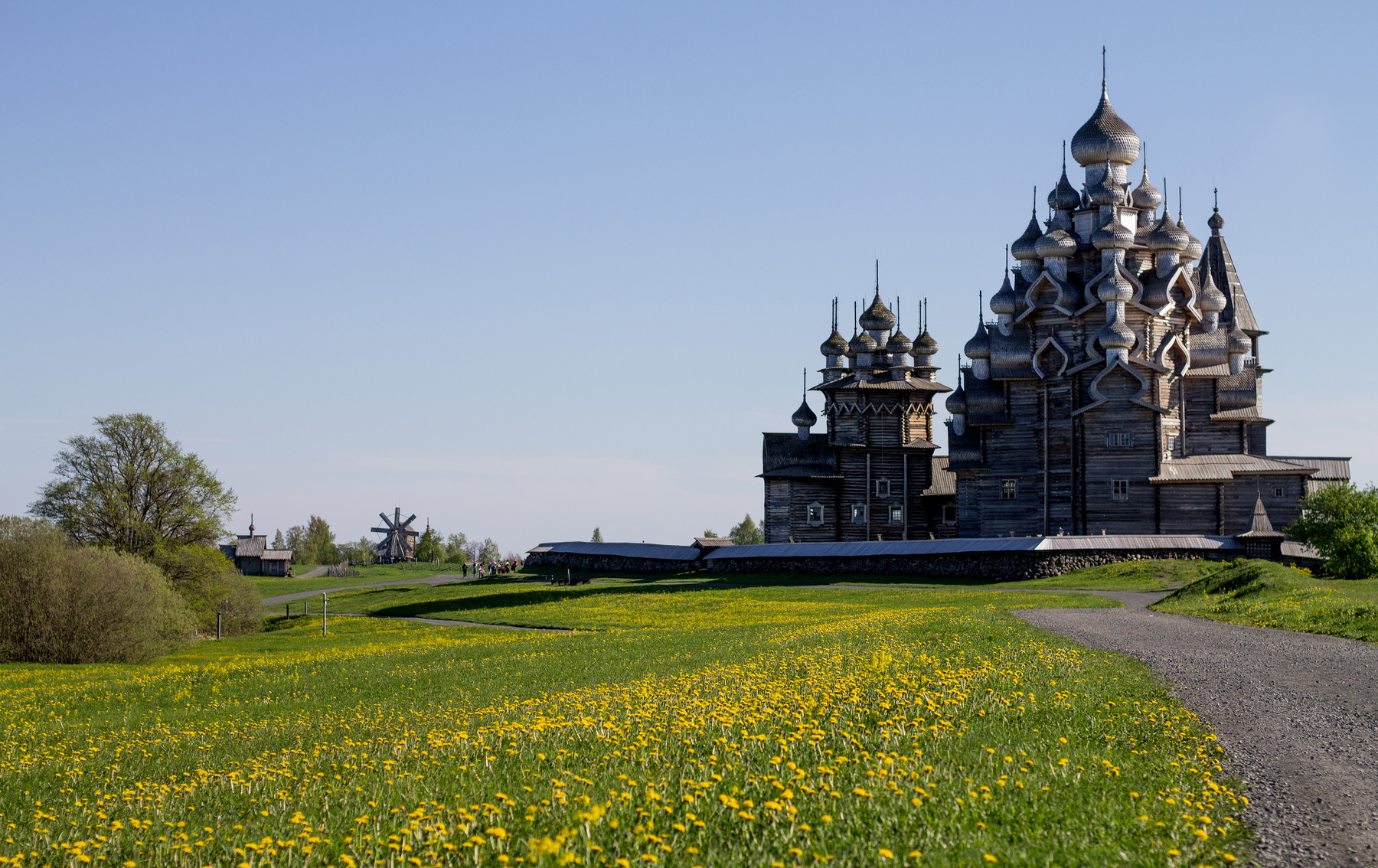 Две церкви Кижи Кижский погост Карелия