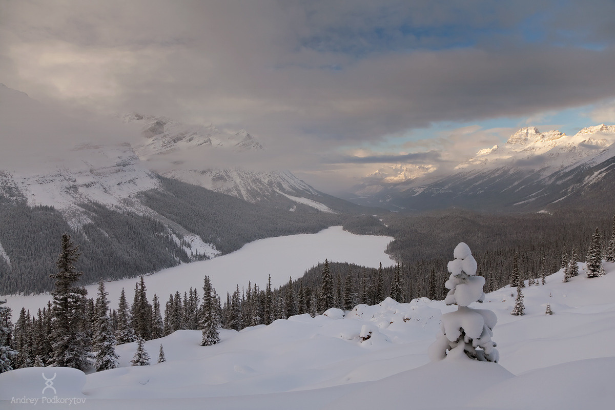 Peyto Lake peyto lake winter зима banff canada alberta банф канада альберта скалистые горы rocky mountains canadian rockies andrey podkorytov андрей подкорытов