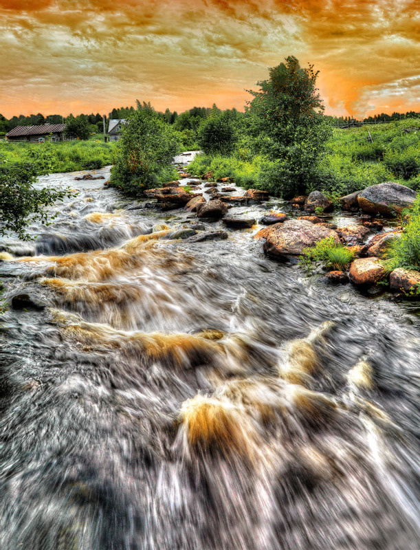 Черная река Речка, природа