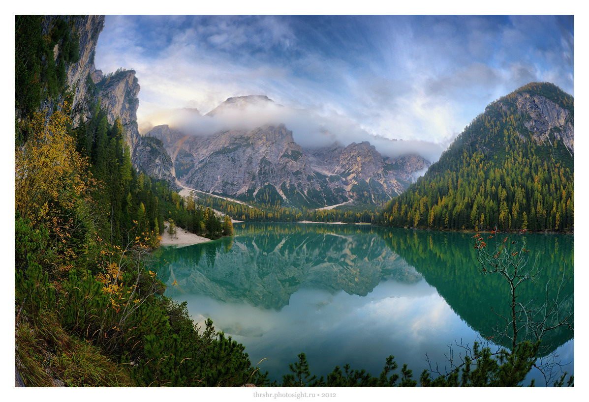 Изумрудная Гладь alps dolomites italy lake braies доломитовые альпы италия озеро брайес