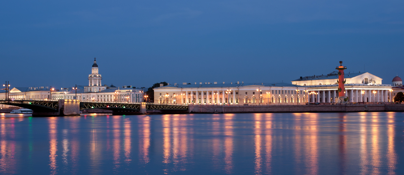 Under the shimmering lights Petersburg