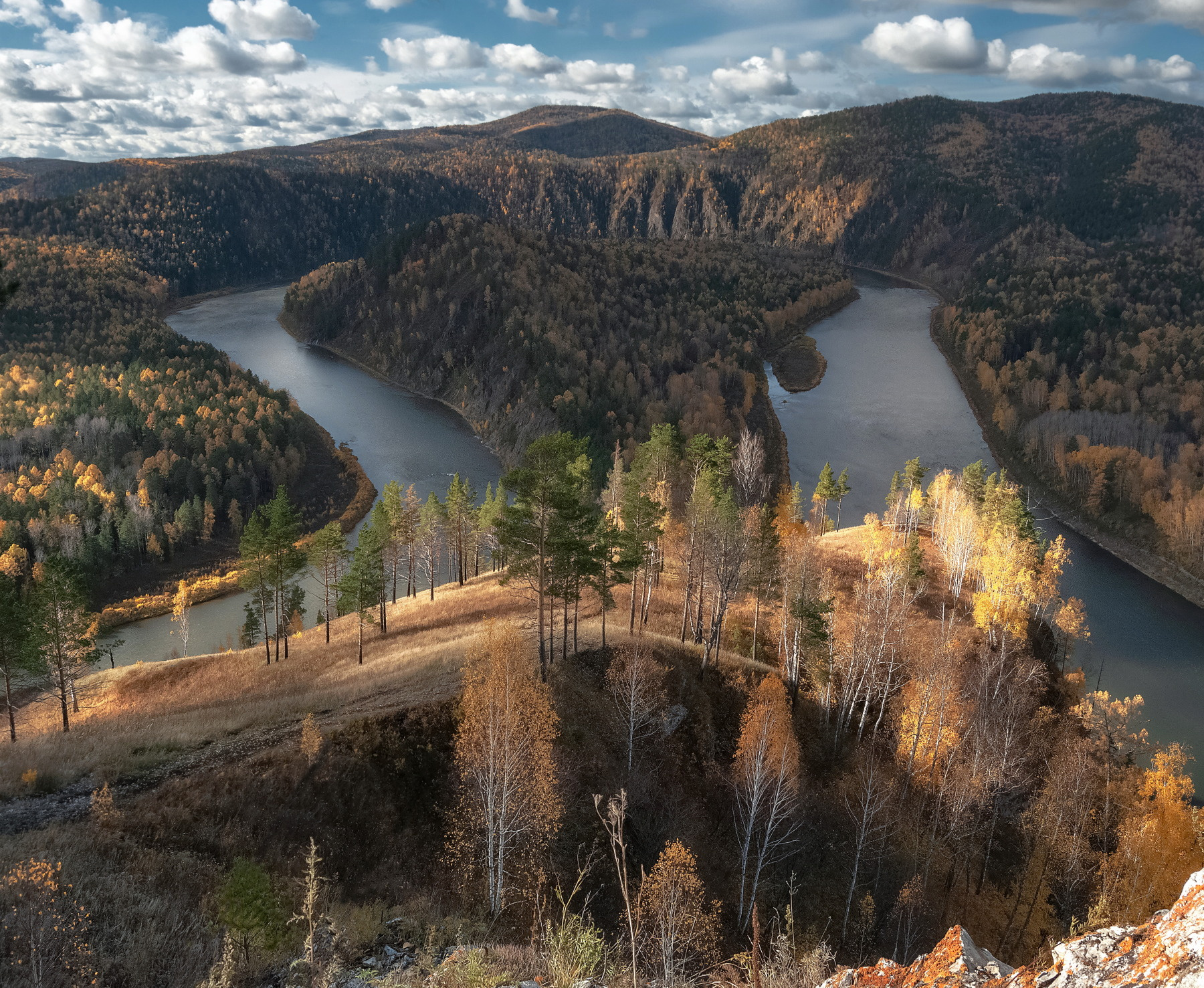Осень на Мане Манская петля осень