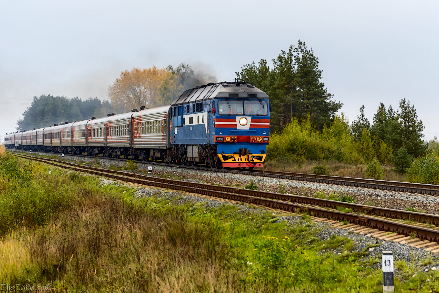Тепловоз ТЭП-70 0282 - 25 лет в строю ! 
