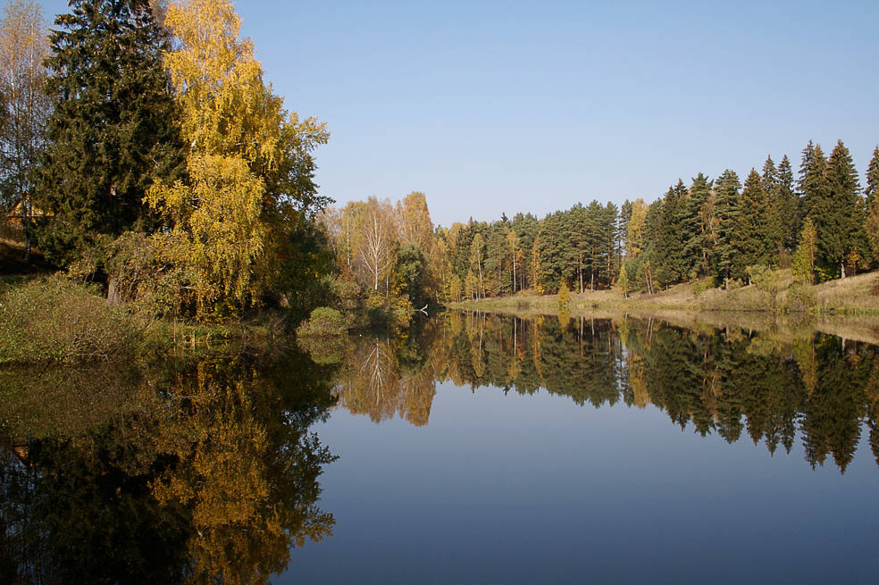 Осень у меня в гостях... осень пруд отражение