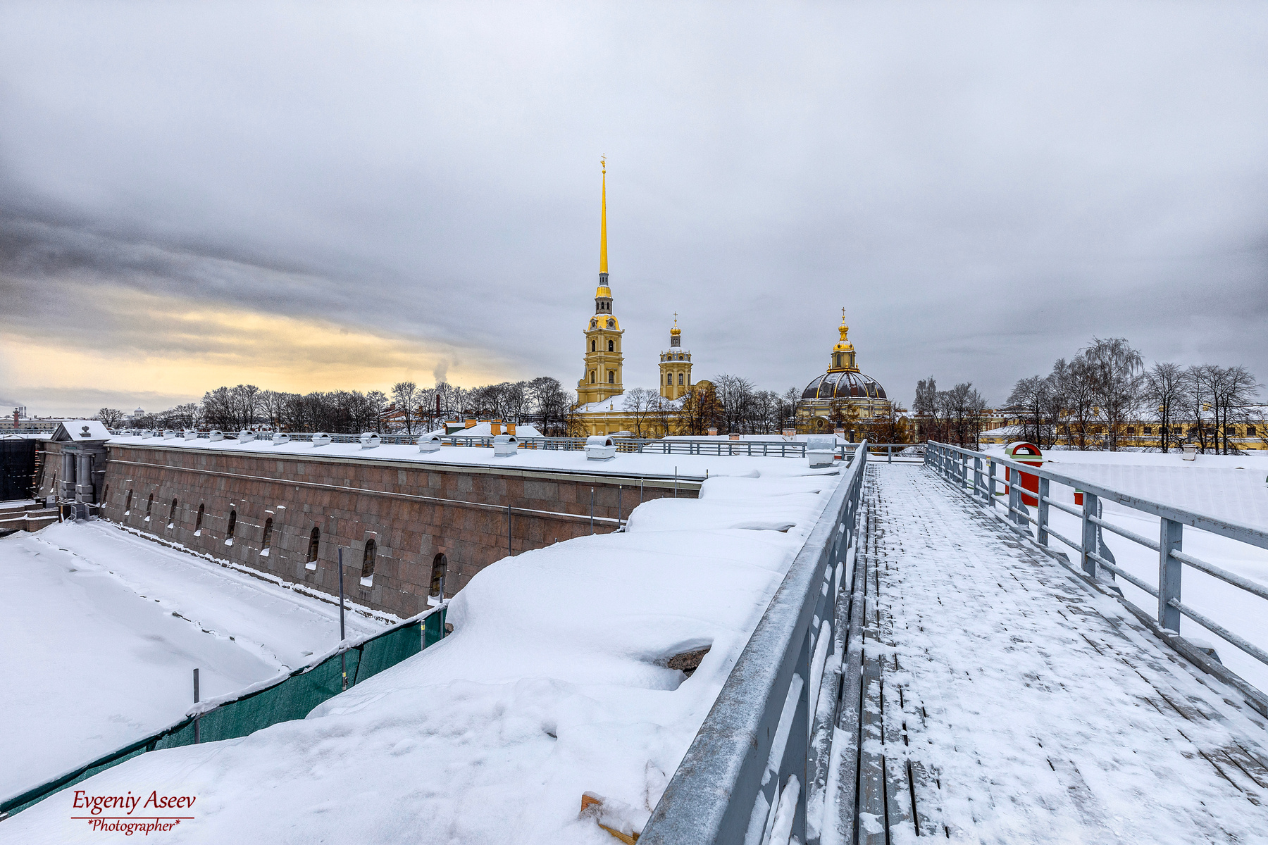Морозный денек Петропавловская крепость