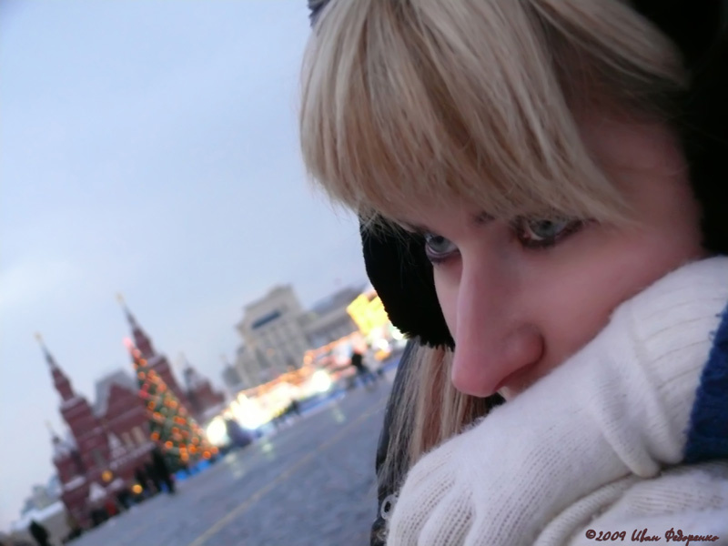 red square портрет блондинка девушка красная площадь москва город взгляд