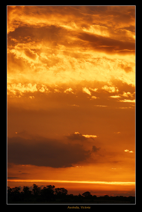 Sunset after rain закат
