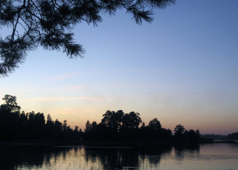 вечерняя вечер лето вода небо