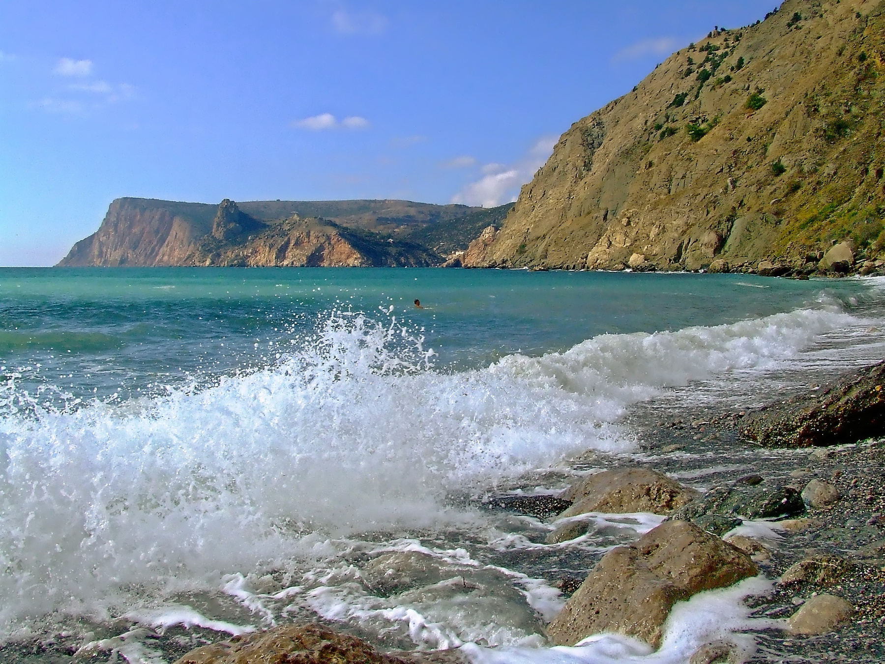 Черное море в октябре Крым, Севастополь, Балаклава