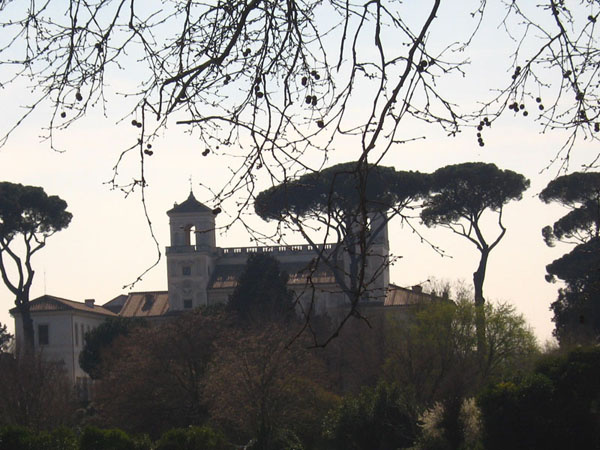 Старый Замок Италия, Рим, Italy, Rome, Медичи, замок, ветки, небо