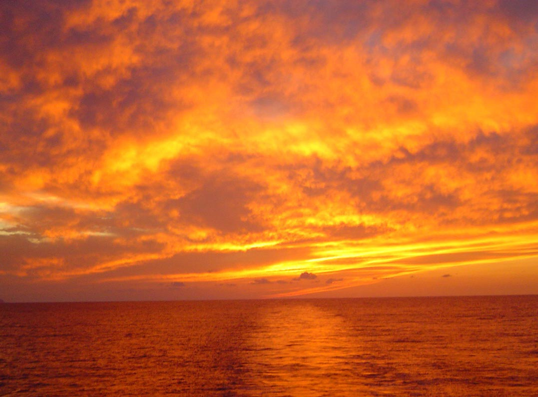 Огненное небо небо море огонь