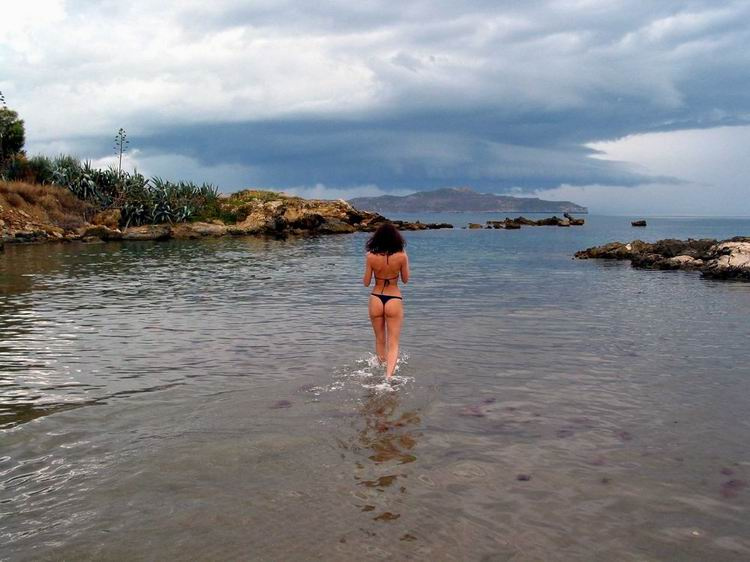 Девушка и море природа, море, девушка