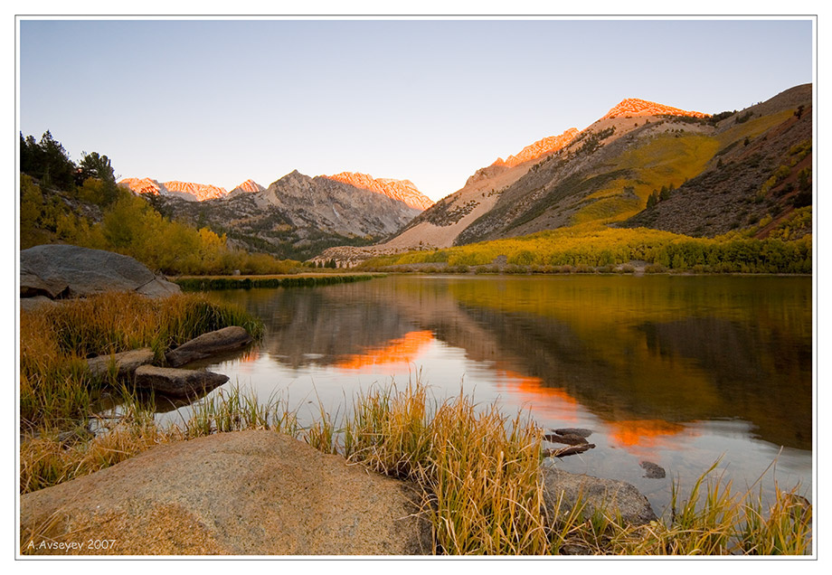 Восточная Сьерра на Рассвете Eastern Sierra North Lake