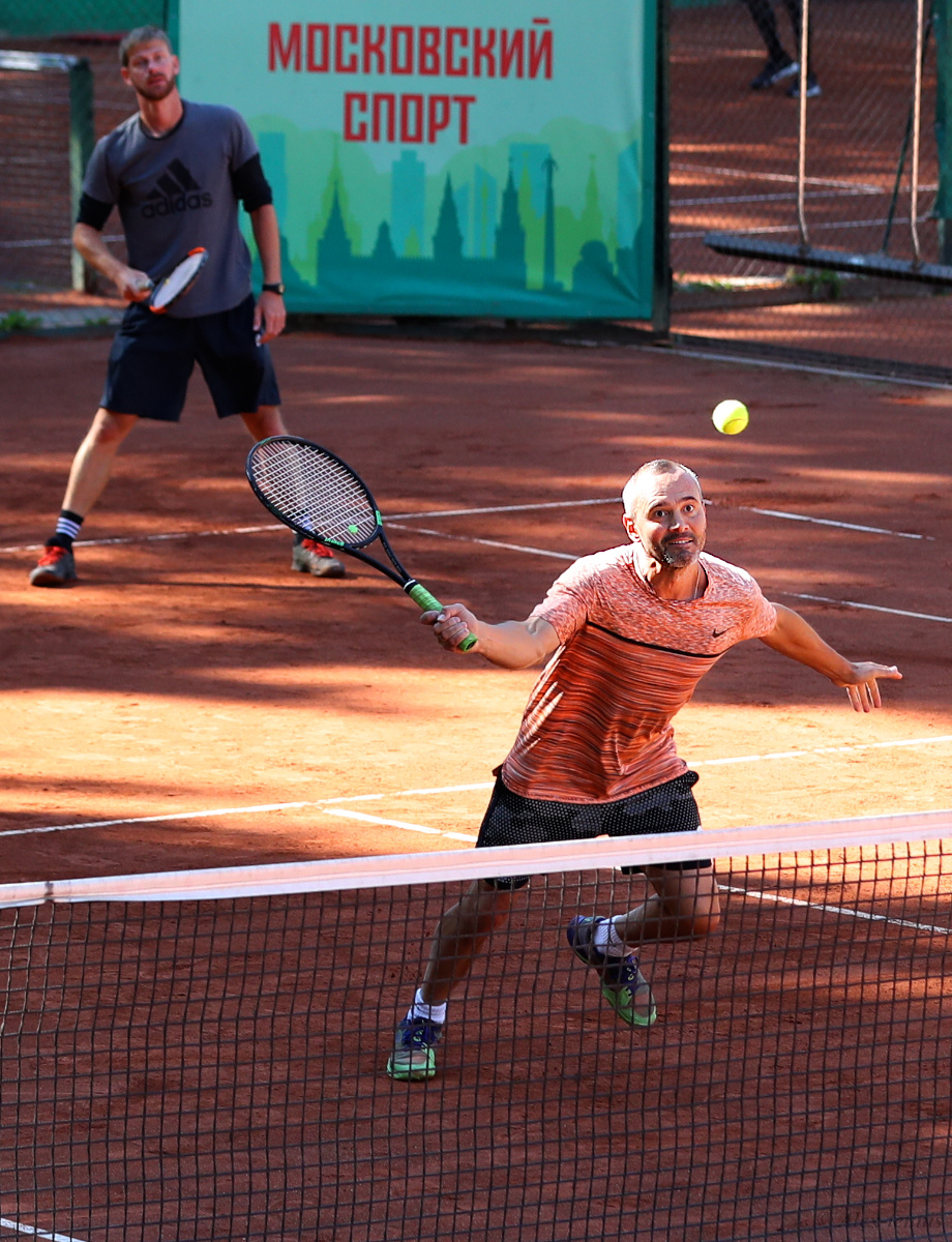 Double tennis big moscow team seniors russia racket ball court Alextennis