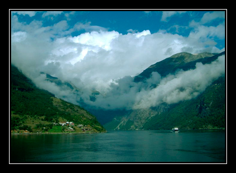 Clouds of Geiranger Geiranger Fjord    Norway