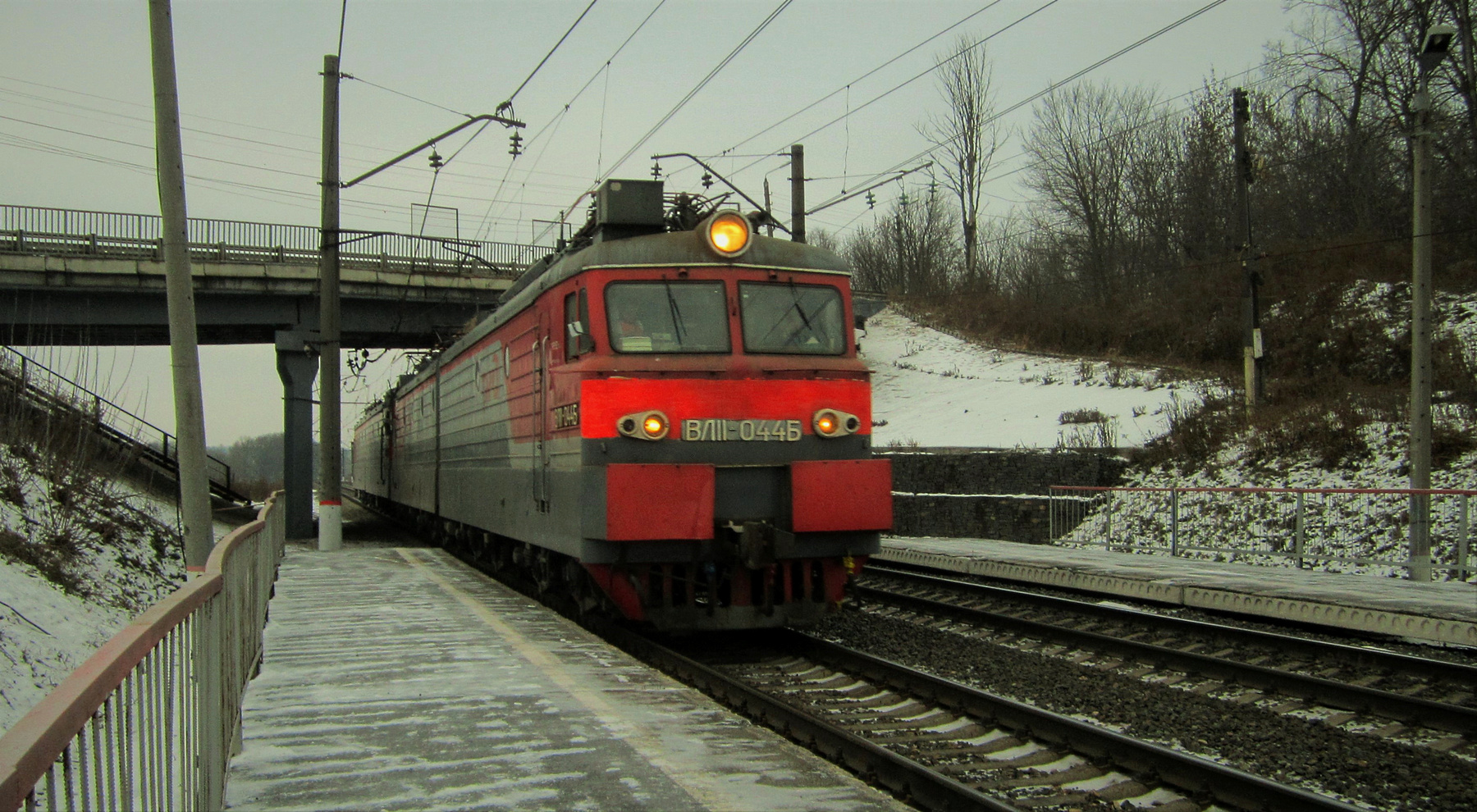 ВЛ11 - 044Б ВЛ11 электровоз зима железная дорога